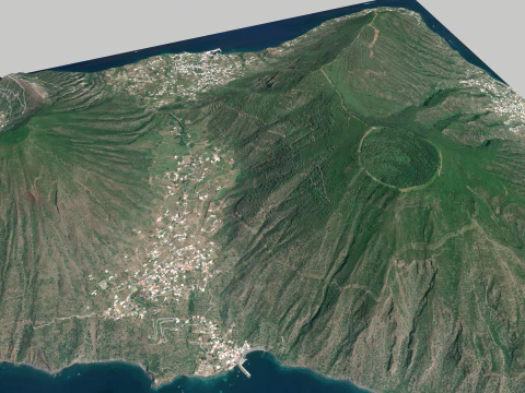 Island Salina Italy 3D Model