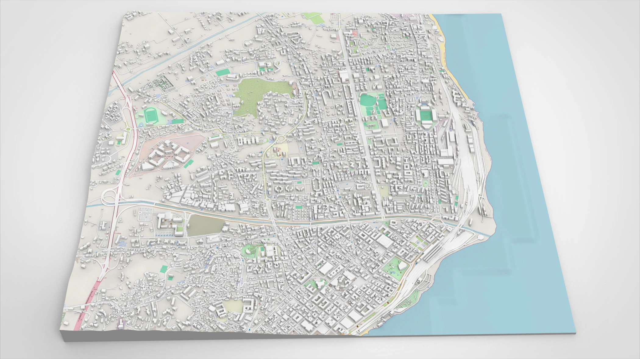 Cityscape Reggio Calabria Italy 3D Model .c4d .max .obj .3ds .fbx .stl .blend