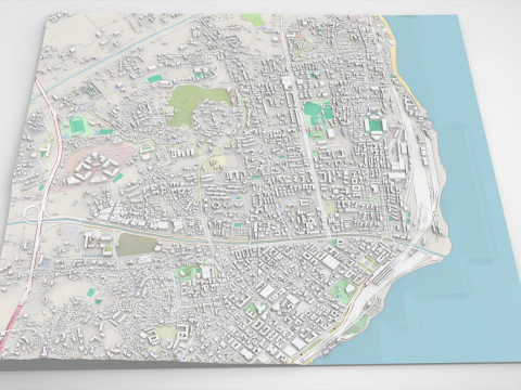 都市景観レッジョ カラブリア イタリア 3Dモデル