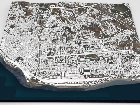 Cityscape Reggio Calabria Italy 3D Model