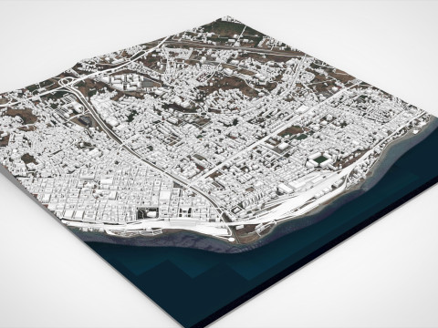 Cityscape Reggio Calabria Italy 3D Model