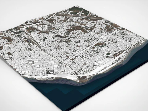 Cityscape Reggio Calabria Italy 3D Model