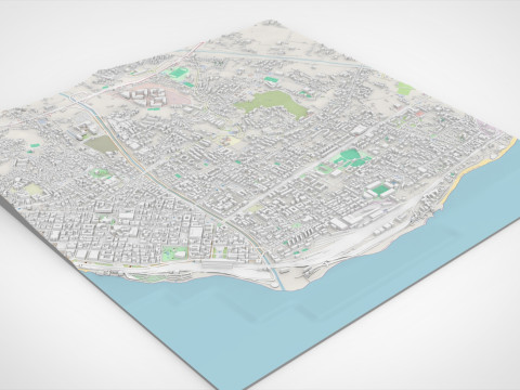 Cityscape Reggio Calabria Italy 3D Model