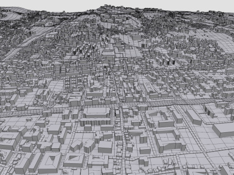 Cityscape Reggio Calabria Italy 3D Model