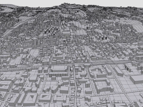 Cityscape Reggio Calabria Italy 3D Model