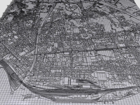 Cityscape Reggio Calabria Italy 3D Model