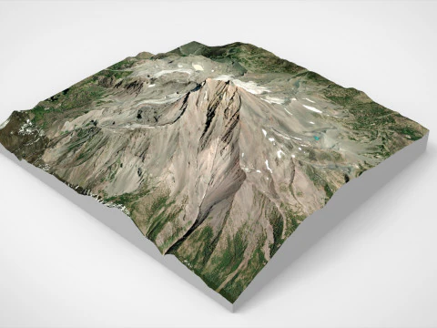 Mount Jefferson United States 3D Model