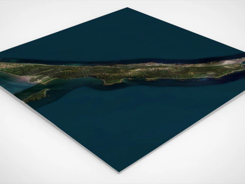 Ilha de caiaque no Alasca, EUA Modelo 3D