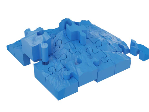 Mount Jefferson United States 3d puzzle 3D print model 3D Model