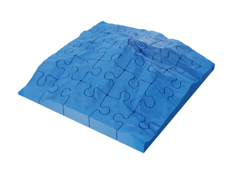 Mount Jefferson United States 3d puzzle 3D print model 3D 모델