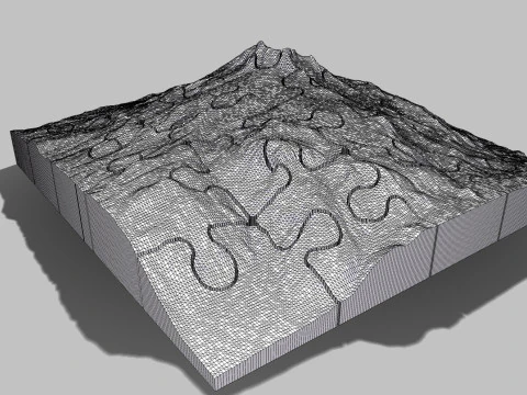 Mount Jefferson United States 3d puzzle 3D print model 3D Model