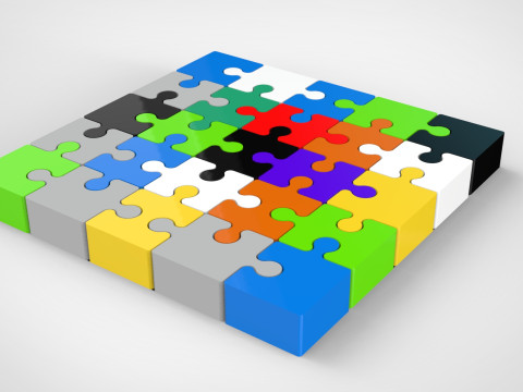 Puzzle 3D print model 3D Model