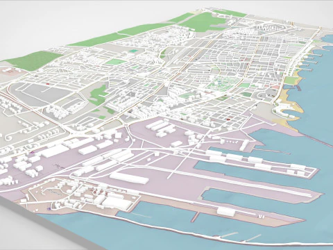 Cityscape Tartus Syria 3D Model