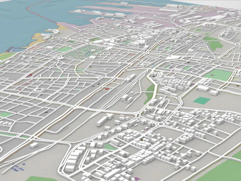 Cityscape Tartus Syria 3D Model