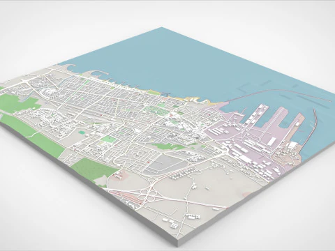 Cityscape Tartus Syria 3D Model