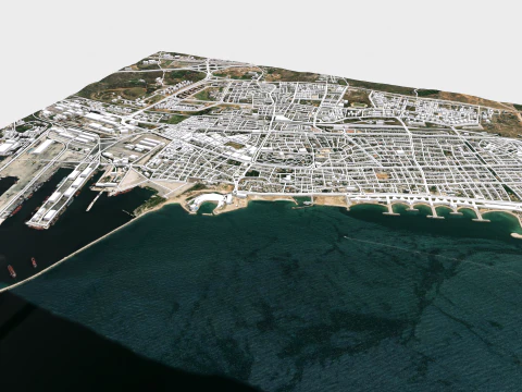 Cityscape Tartus Syria 3D Model