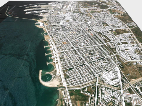 Cityscape Tartus Syria 3D Model