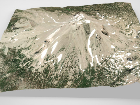 Mountain landscape Lassen Peak North America 3D-Modell