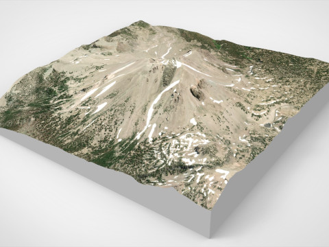 Mountain landscape Lassen Peak North America 3D Model