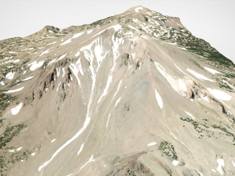 Mountain landscape Lassen Peak North America 3D Model