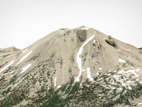 Mountain landscape Lassen Peak North America 3D Model