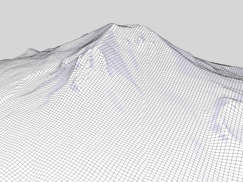 Mountain landscape Lassen Peak North America 3D Model