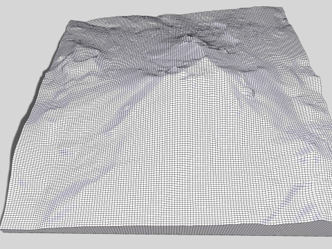 Mountain landscape Lassen Peak North America 3D Model