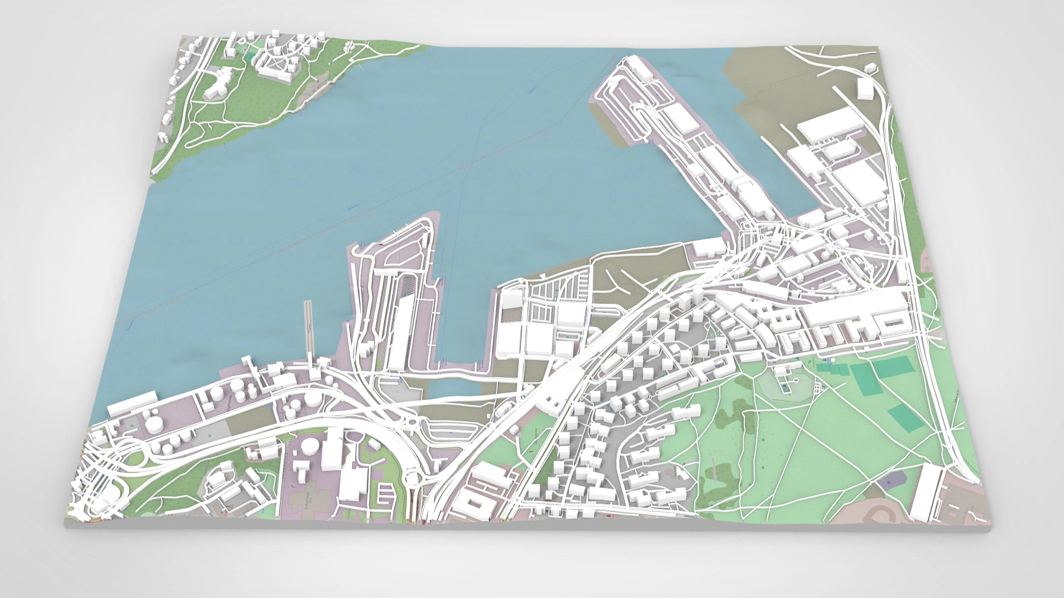Cityscape Stockholm Sweden 3D Model .c4d .max .obj .3ds .fbx .stl .blend 