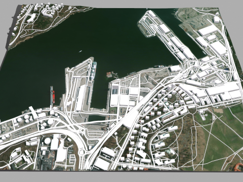 Cityscape Stockholm Sweden 3D Model