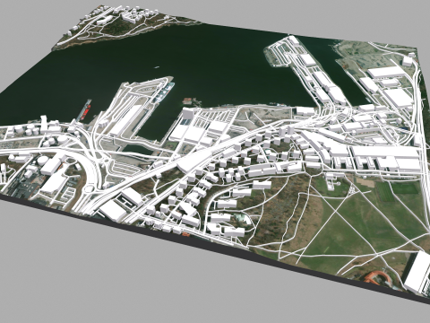 Cityscape Stockholm Sweden 3D Model