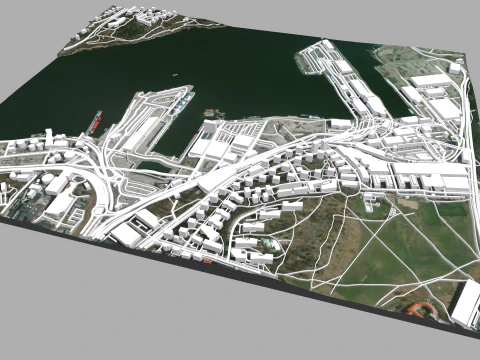 Cityscape Stockholm Sweden 3D Model