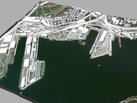 Cityscape Stockholm Sweden 3D Model