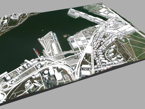 Cityscape Stockholm Sweden 3D Model