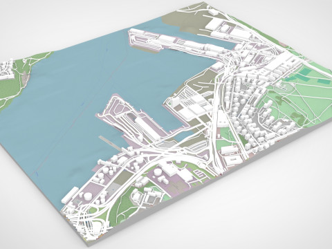 Cityscape Stockholm Sweden 3D Model