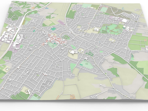 Cityscape Rayleigh England Modello 3D