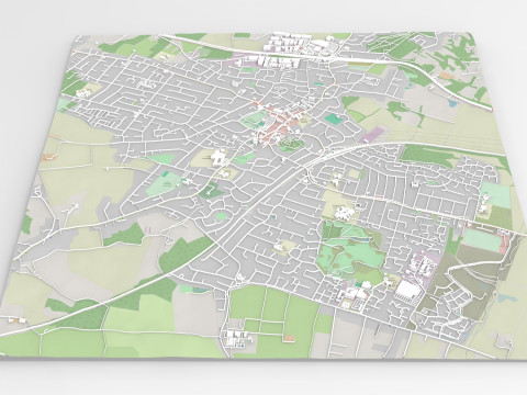 Cityscape Rayleigh England 3D Model