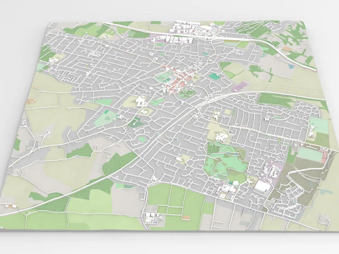 Cityscape Rayleigh England 3D Model