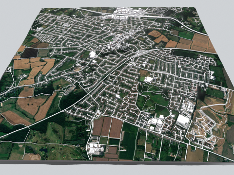 Cityscape Rayleigh England 3D Model