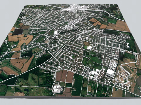 Cityscape Rayleigh England 3D Model