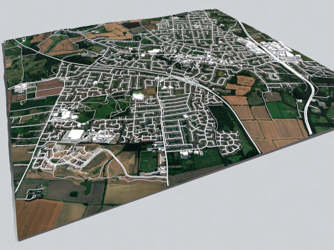 Cityscape Rayleigh England 3D Model