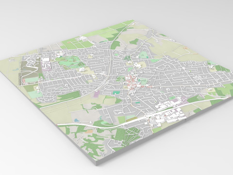 Cityscape Rayleigh England 3D Model
