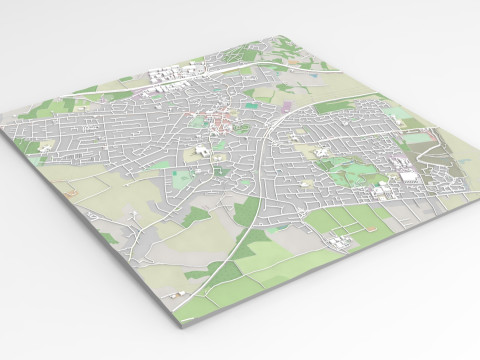 Cityscape Rayleigh England 3D Model