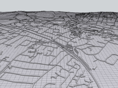 Cityscape Rayleigh England 3D Model