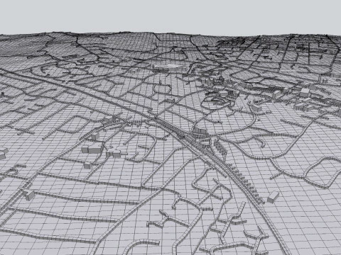 Cityscape Rayleigh England 3D Model