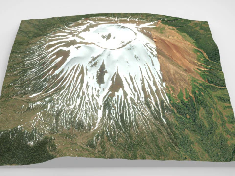 Edgecumbe Dağı Kruzof Adası Alaska 3D Model