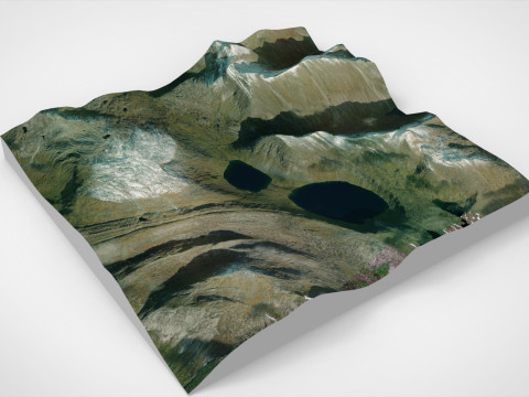 Mountain Landscape Skoganvarre Nedre Kuvatnan Musken Norway 3D मॉडल