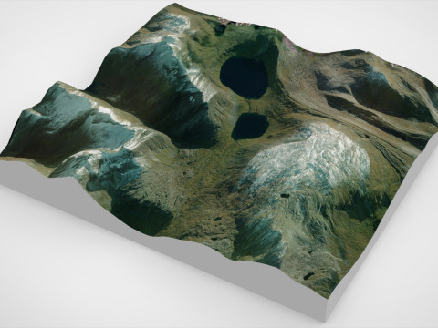 Mountain Landscape Skoganvarre Nedre Kuvatnan Musken Norway 3D मॉडल