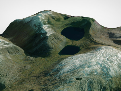 Mountain Landscape Skoganvarre Nedre Kuvatnan Musken Norway 3D मॉडल