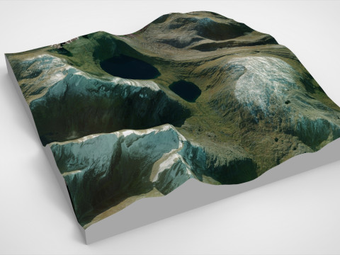 Mountain Landscape Skoganvarre Nedre Kuvatnan Musken Norway 3D मॉडल
