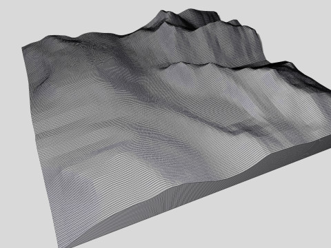 Mountain Landscape Skoganvarre Nedre Kuvatnan Musken Norway 3D मॉडल